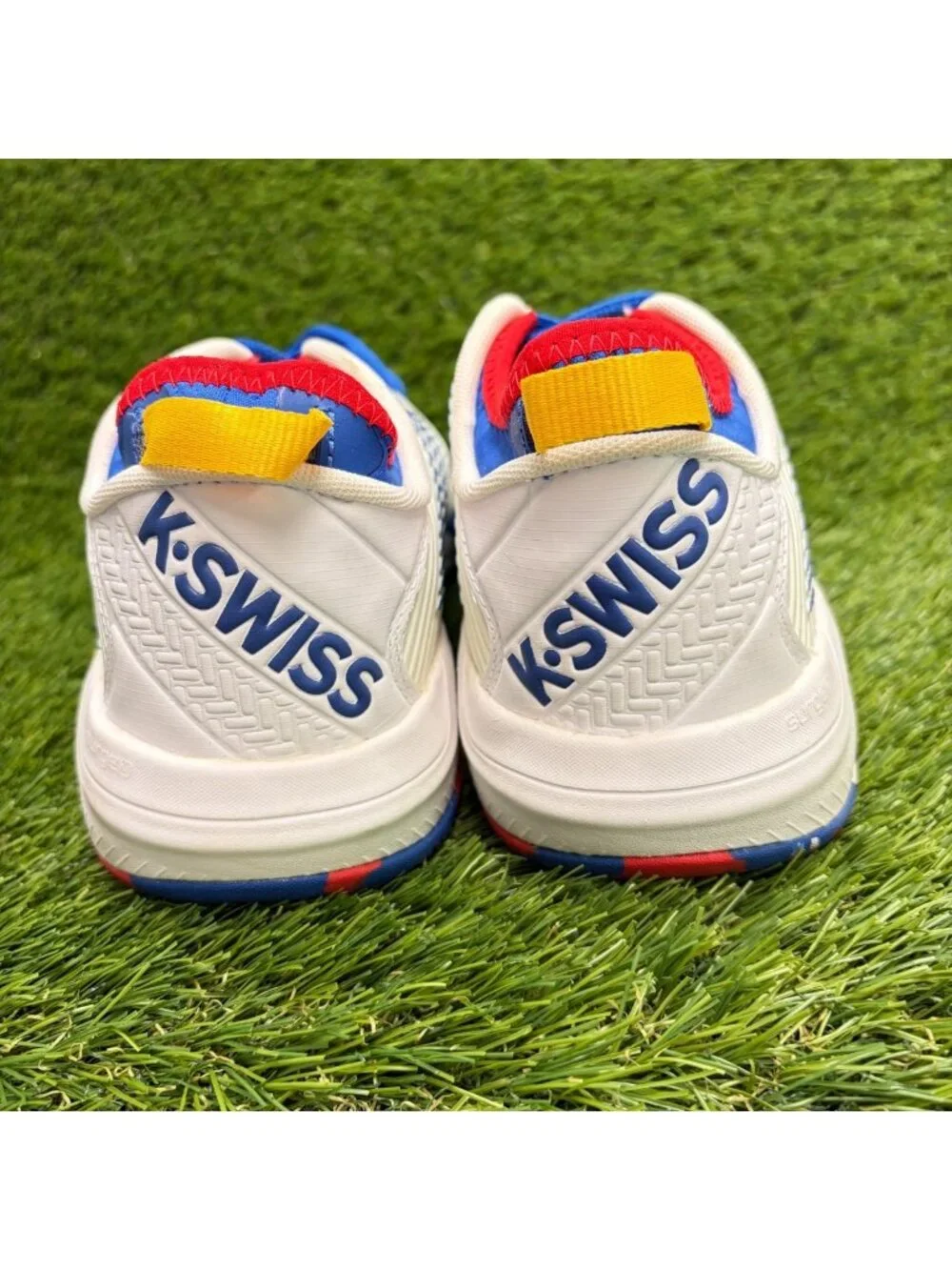 K-Swiss Hypercourt Supreme Mens Size 8 White Blue Athletic Tennis Shoes Sneakers